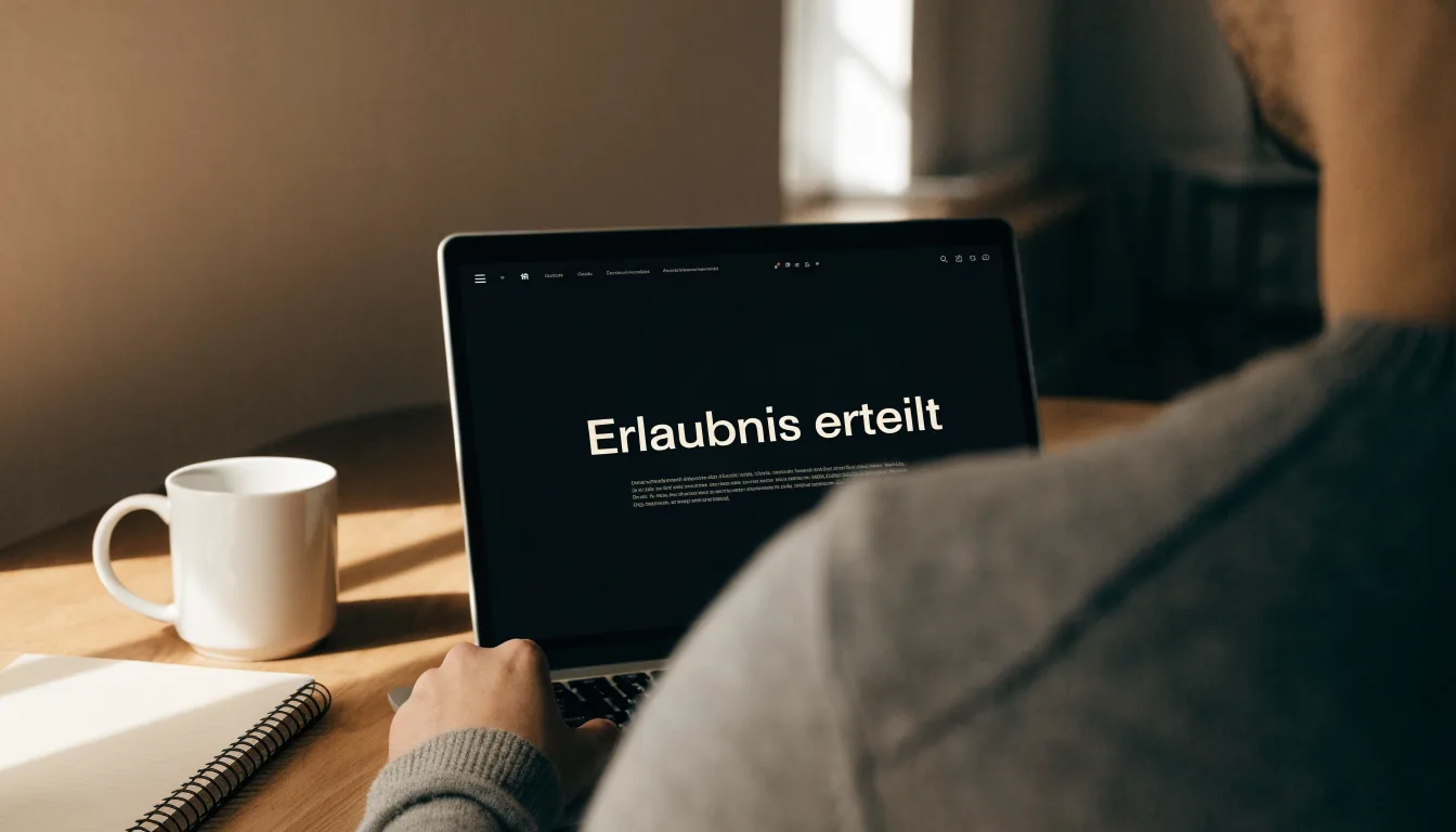 Eine Waage aus Messing steht neben einer Lupe auf einem polierten Schreibtisch.